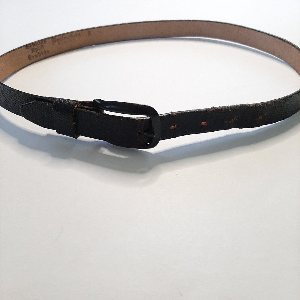 Vintage Split Leather Cowhide Thin Belt
